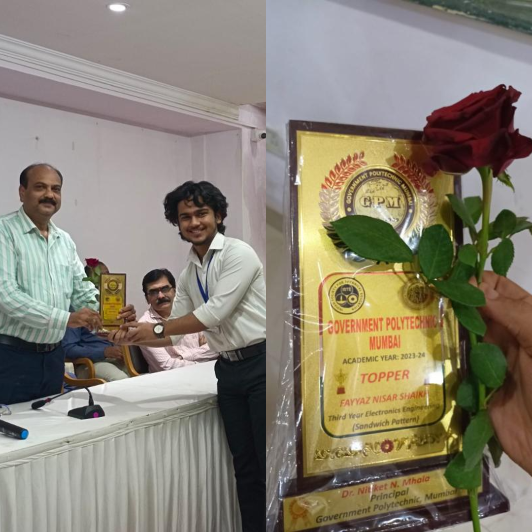 Electronics Department - 1st Topper